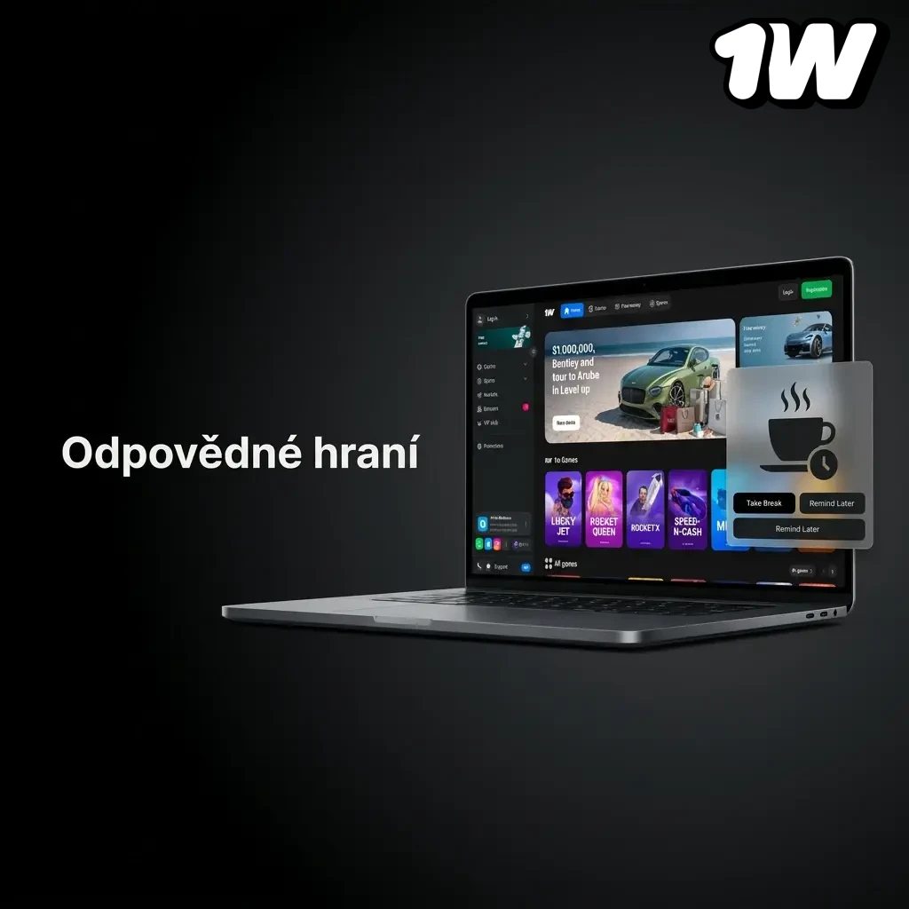Responsible gambling tools including deposit limits, self-exclusion, age verification, and parental controls on 1w platform