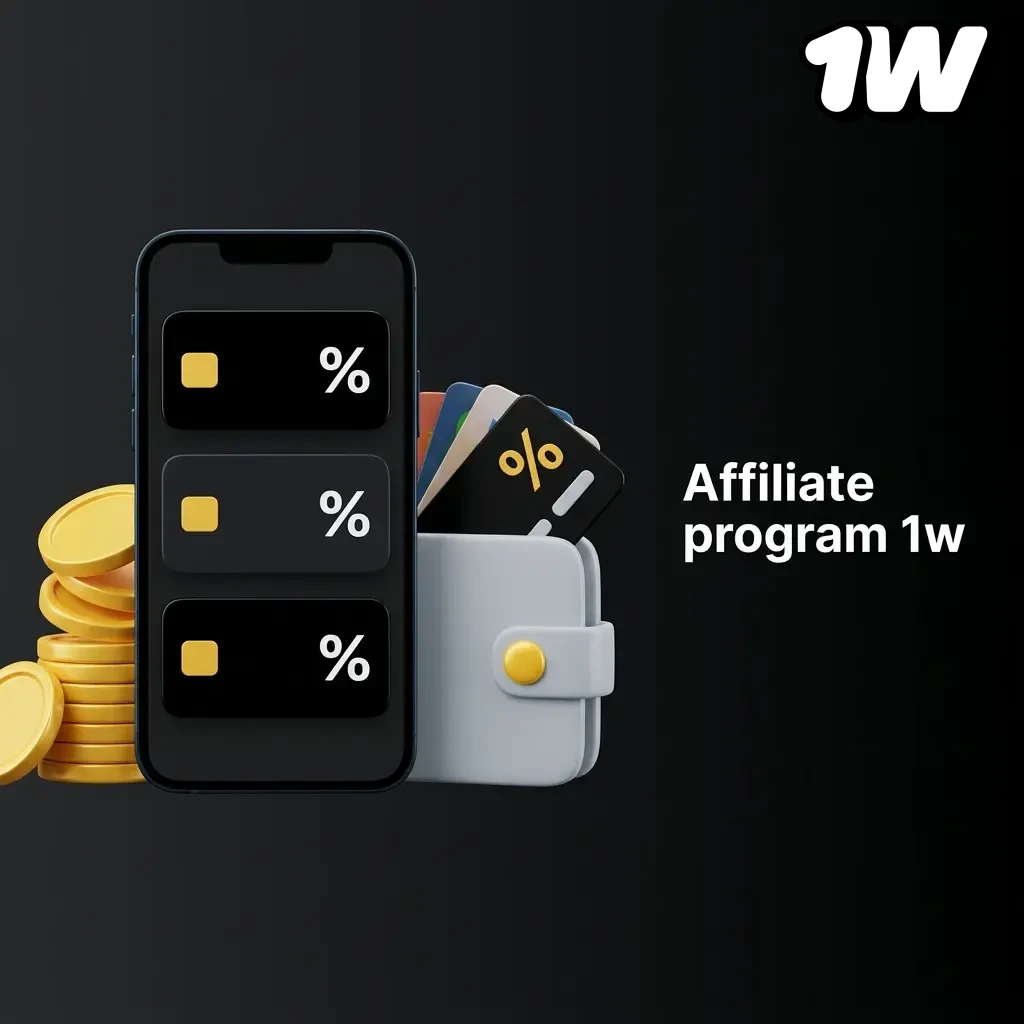 Affiliate program 1w for webmasters and influencers offering revenue share and CPA commissions with real-time reporting.