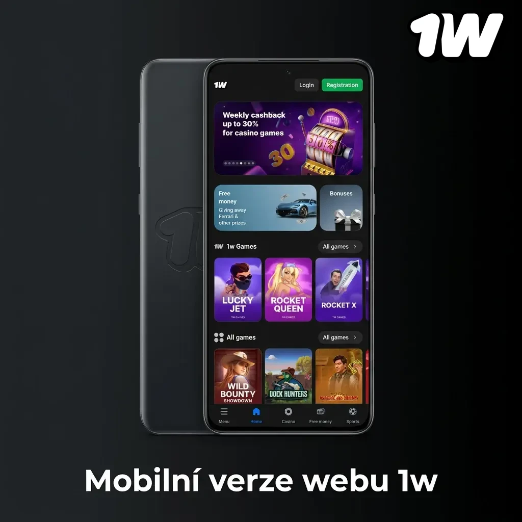 Mobile-optimized 1w website displayed on smartphone and tablet, accessible via browser without downloading software.