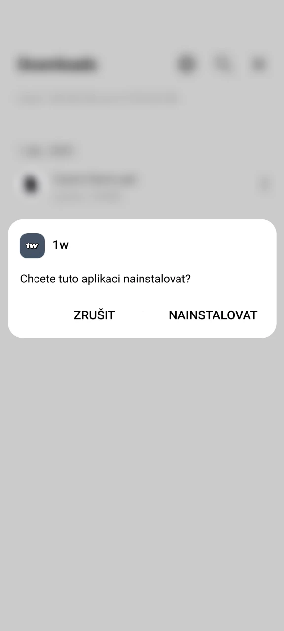 Nainstalujte si aplikaci 1w do svého zařízení s Androidem.