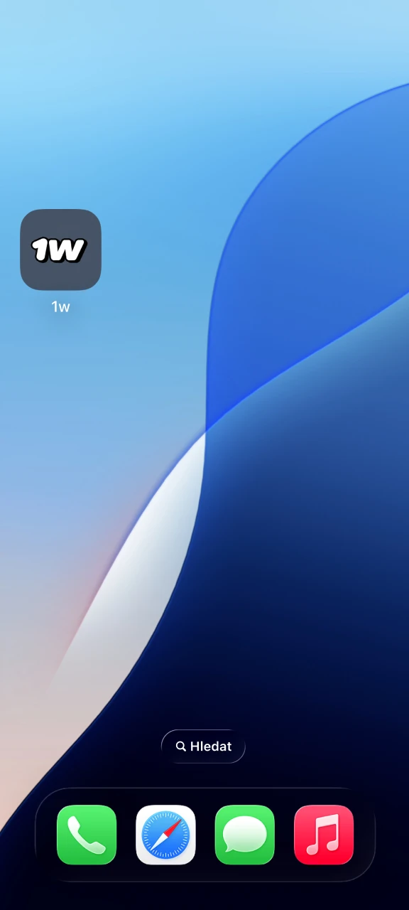 Najděte aplikaci 1w na domovské obrazovce svého zařízení iOS.
