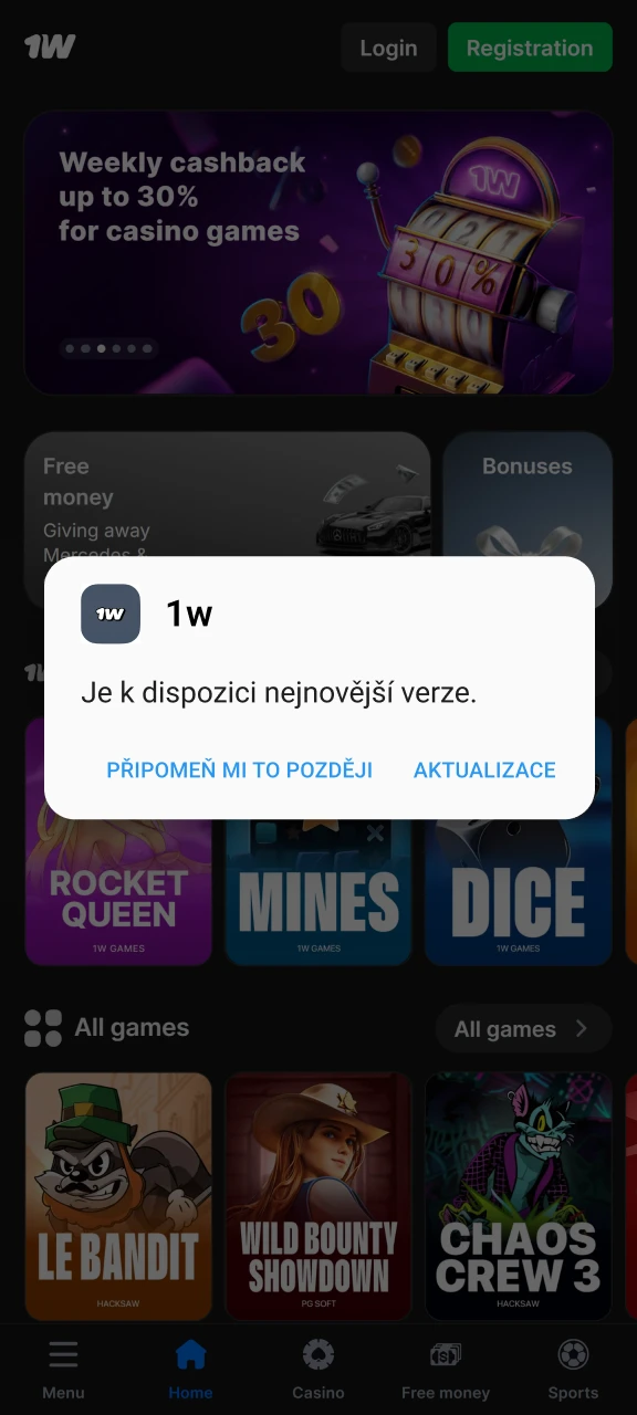 Aktuální informace najdete v aplikaci 1w na oficiálních webových stránkách.