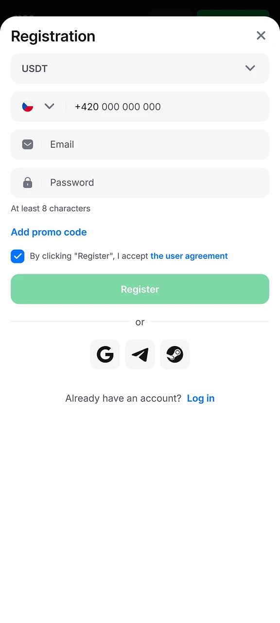 Vyberte si způsob registrace na platformě 1w.